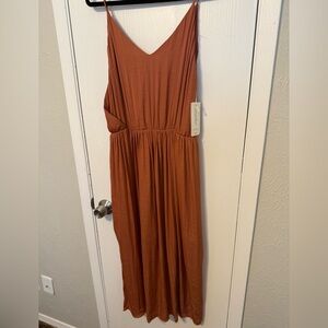 Easy Clothes Rust Orange Dress